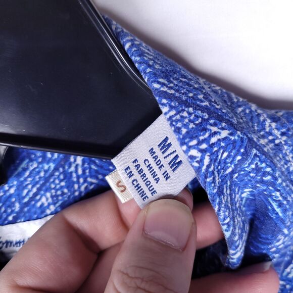 Tommy Bahama Men's Blue Patterned Casual Shirt - Picture 10 of 13